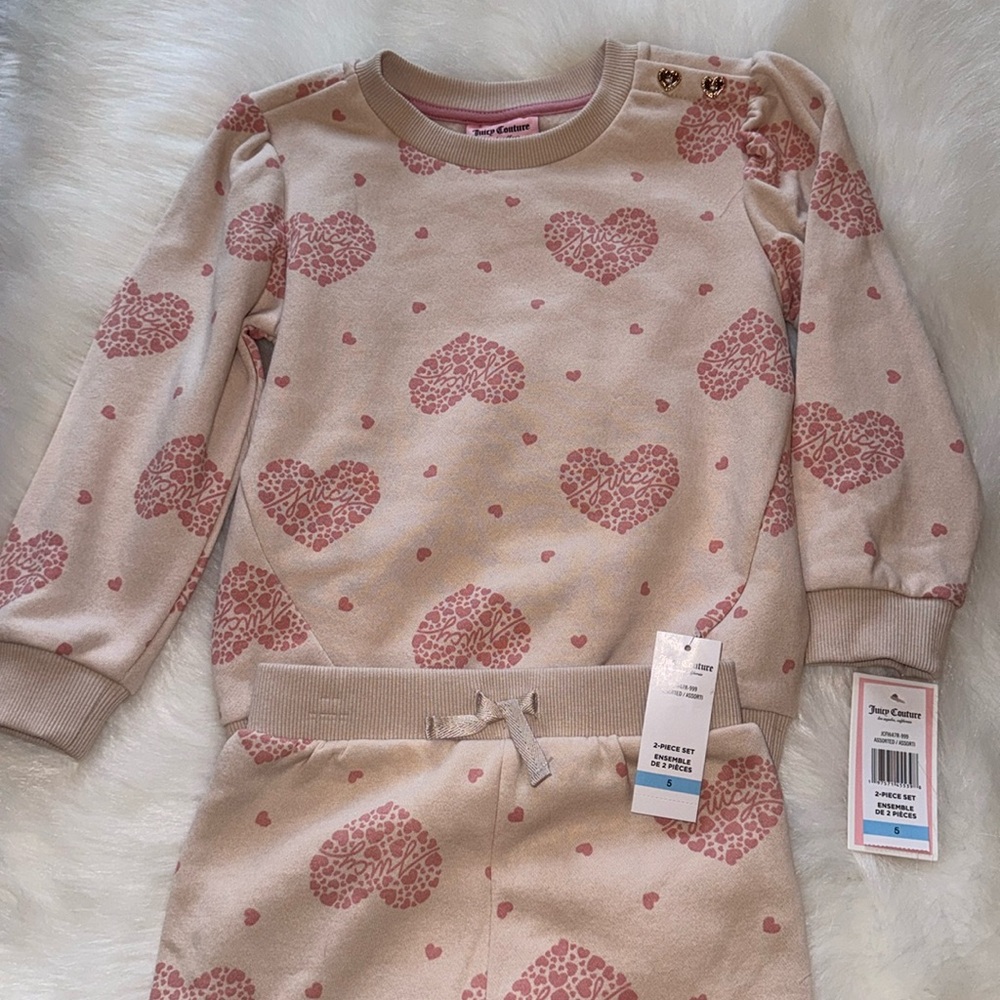 NWT! Cozy Juicy couture set. Size girls 5
